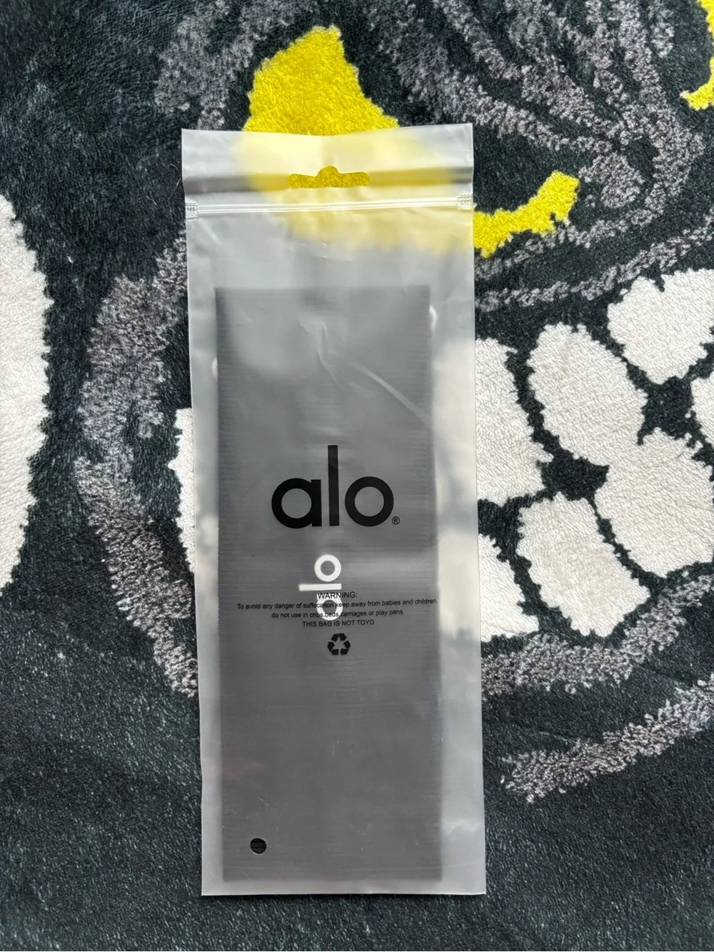 ALO Yoga Black Wide Ribbed Headband